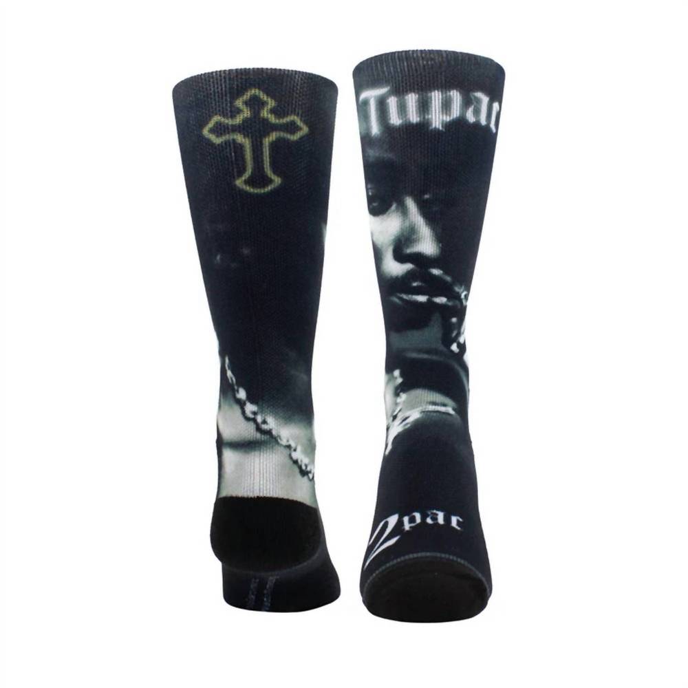 NEW PERRI’S SOCKS unisex tupac smock socks in black